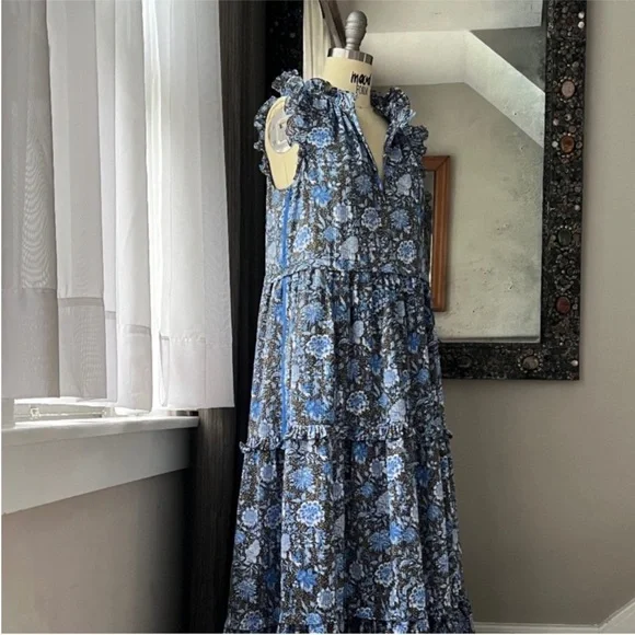 ME+EM Blue Floral Maxi Dress - Picture 3 of 9